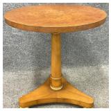 Burl Top Neoclassic Style Accent Table