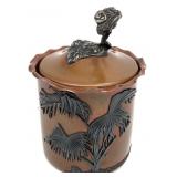 Antique Gorham Silver-Mounted Copper Cigarette Jar
