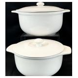 2pc Chantal White Ceramic Casserole Dishes