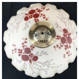 Vintage Ruffle Edge Floral Glass Ceiling Light