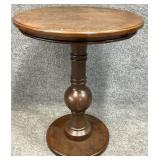 Round Oak Accent Table