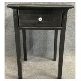 Black Painted One Drawer Stand