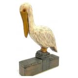 New Bern, NC Signed Carved Wood Shorebird