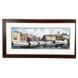 Brian Keeler S/N Harbor Scene Art Print