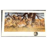 Gary Swanson A.P. Lion Print w/ Painted Remarque