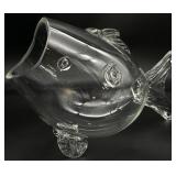 Shannon Crystal Handmade Open Mouth Fish Vase