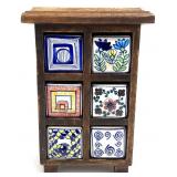 Pier 1 Wooden Apothecary / Tea / Jewelry Cabinet