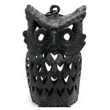 Large Vintage Hanging Cast Iron Owl Lantern