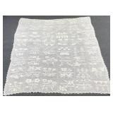 78 x 90 State Flowers Crochet Throw Coverlet