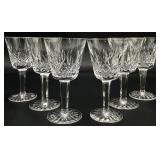 6 Waterford Crystal Claret Wine Glasses