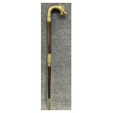 Brass Accented Dragon Head Walking Cane