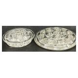 2 Vintage Glass Flower Frogs