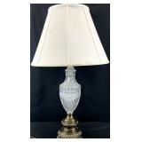 Vintage Brass & Crystal Lamp