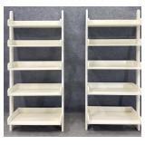 Pair White Wall Leaning Shelves