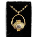 Nantucket Basket Locket Pendant Necklace