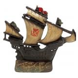 Cast Iron Galleon Sailing Ship Door Stop