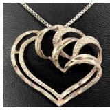Sterling Silver Heart Pendant Necklace
