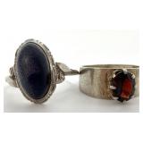 2 Vintage Sterling Silver Rings