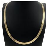 Gold Plated Herringbone Necklace
