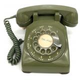 Vintage Avocado Green Rotary Phone