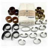 Asst Vintage Napkin Rings & Cloth Napkins
