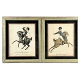2 Hand-Colored English Calvary Soldier Prints