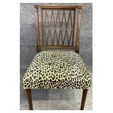 Cheetah Print Regency Style Side Chair