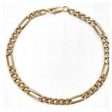 14K Yellow Gold Figaro Chain Bracelet