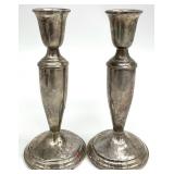 2pc Towle Sterling Silver Weighted Candlesticks