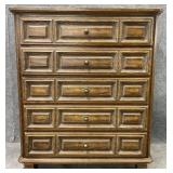 Oak Raised Panel Chest of Drawers