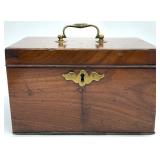 Antique Divided Wood Lift Top Box