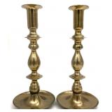Pair Vintage Brass Candlesticks