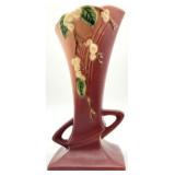 Roseville Snowberry Dusty Rose Pottery Vase IVI-7