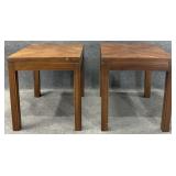 Pair Lane Straight Leg End Tables