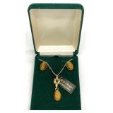 Belle Designs Genuine Scarab Bracelet & Earrings