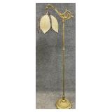 Antique Floor Lamp w/ Slag Glass Shade