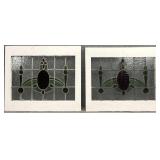Pair Matching Stained Glass Windows