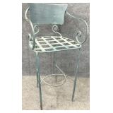 Metal Barrel Back Barstool