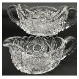 Cut Crystal Creamer & Sugar