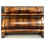 Antique Mahogany Paw Foot Sleigh Bed