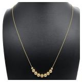 14K Gold Bead Necklace