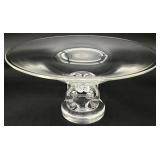 Steuben Scrolled Footed Tazza Pedestal Glass Bowl