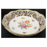 Chateau Dresden Flowers Reticulated Porcelain Bowl
