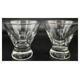 2 Libbey Cosmopolitan Stemless Martini Glasses