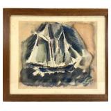 John Marin, The Old Salt, Maritime Lithograph