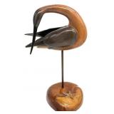 Signed Handmade Carved Wood Shorebird