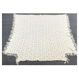 Antique Vintage Handmade Crochet Coverlet
