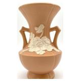 Weller Cameo Peach Pottery Vase