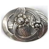 Georg Jensen Style Sterling Silver Brooch
