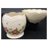 2pc Lenox Small Vase & Dish